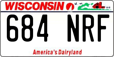WI license plate 684NRF