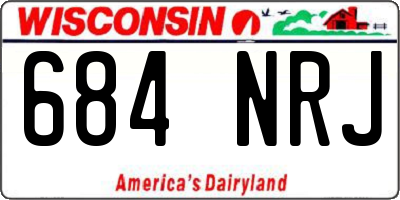 WI license plate 684NRJ