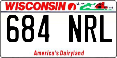 WI license plate 684NRL