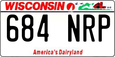 WI license plate 684NRP