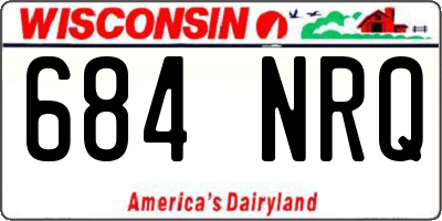 WI license plate 684NRQ