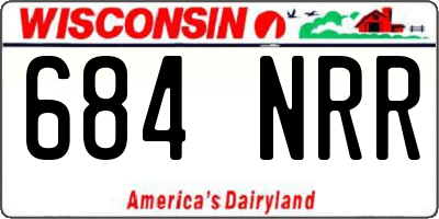 WI license plate 684NRR