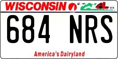 WI license plate 684NRS