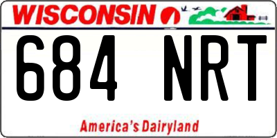 WI license plate 684NRT