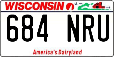 WI license plate 684NRU