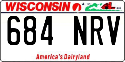 WI license plate 684NRV