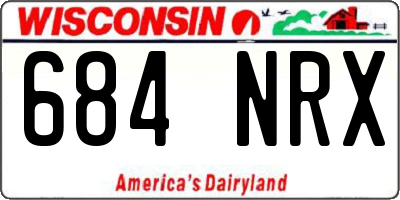 WI license plate 684NRX