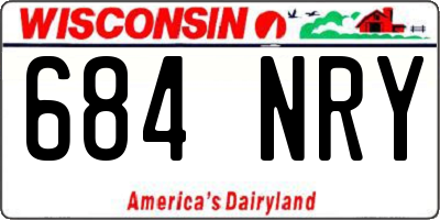 WI license plate 684NRY