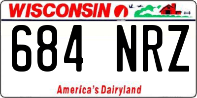 WI license plate 684NRZ