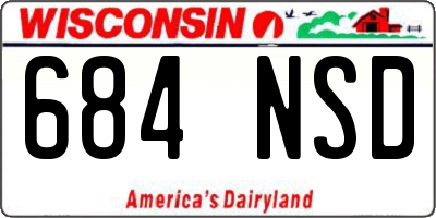 WI license plate 684NSD