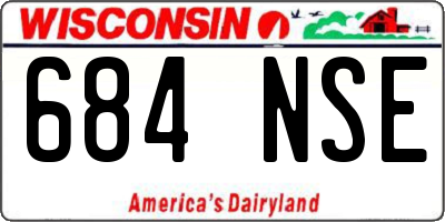 WI license plate 684NSE