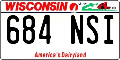 WI license plate 684NSI