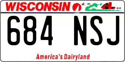 WI license plate 684NSJ