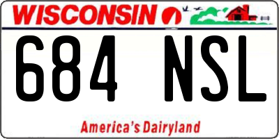 WI license plate 684NSL