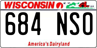 WI license plate 684NSO