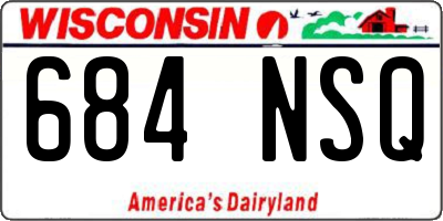 WI license plate 684NSQ