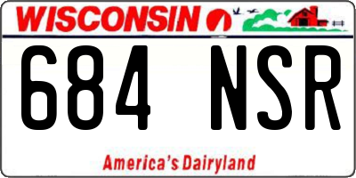 WI license plate 684NSR