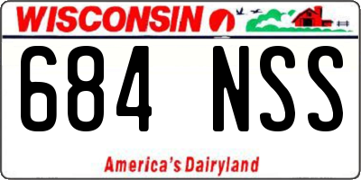 WI license plate 684NSS