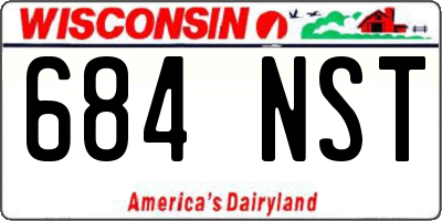 WI license plate 684NST