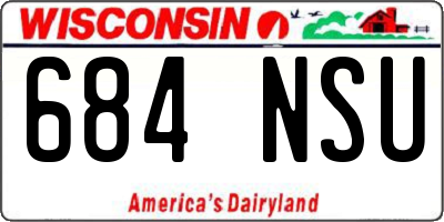 WI license plate 684NSU