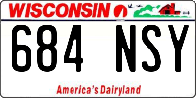 WI license plate 684NSY