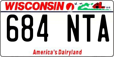 WI license plate 684NTA