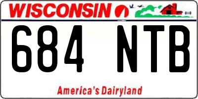 WI license plate 684NTB