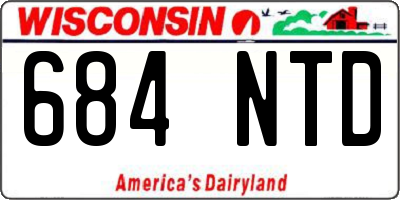 WI license plate 684NTD