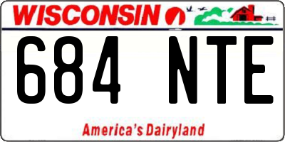WI license plate 684NTE