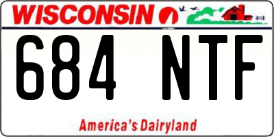 WI license plate 684NTF