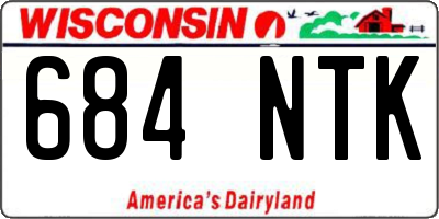 WI license plate 684NTK