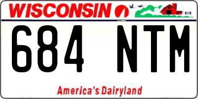 WI license plate 684NTM