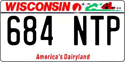 WI license plate 684NTP