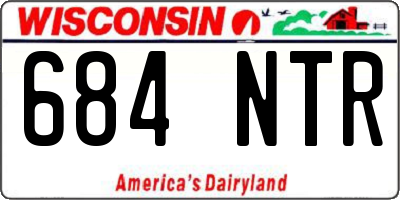 WI license plate 684NTR