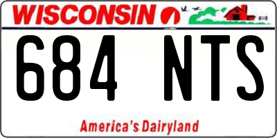 WI license plate 684NTS