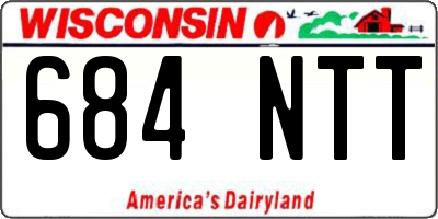 WI license plate 684NTT