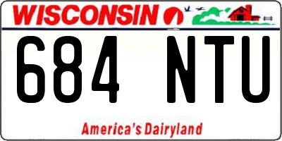 WI license plate 684NTU
