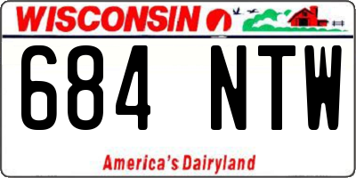 WI license plate 684NTW