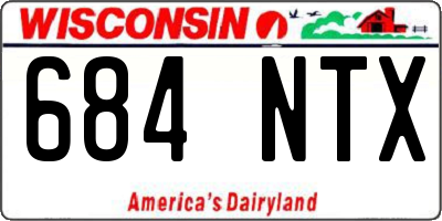 WI license plate 684NTX