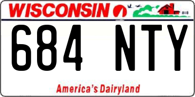 WI license plate 684NTY