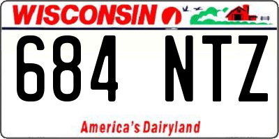 WI license plate 684NTZ