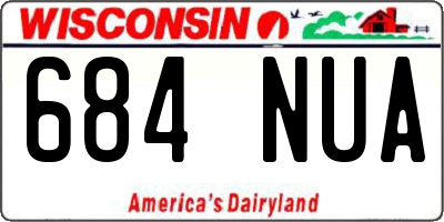 WI license plate 684NUA