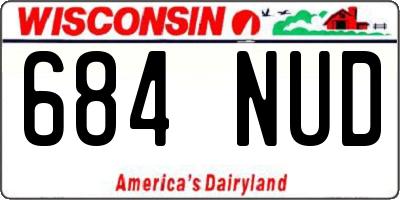 WI license plate 684NUD