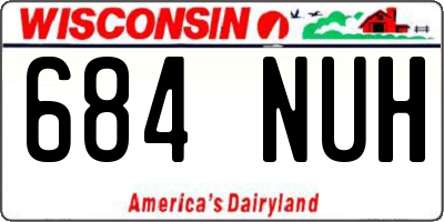 WI license plate 684NUH