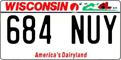 WI license plate 684NUY