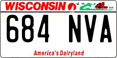 WI license plate 684NVA
