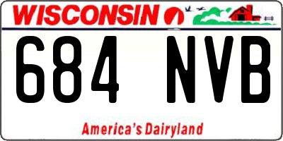 WI license plate 684NVB