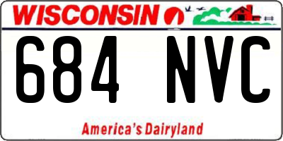 WI license plate 684NVC