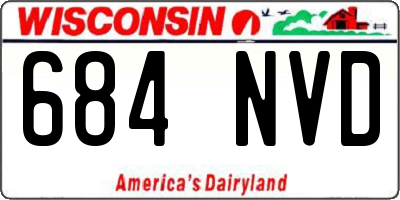 WI license plate 684NVD