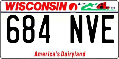 WI license plate 684NVE